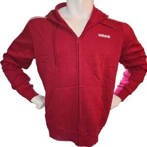 Adidas Classic Three Stripe Red Hoodie NWT